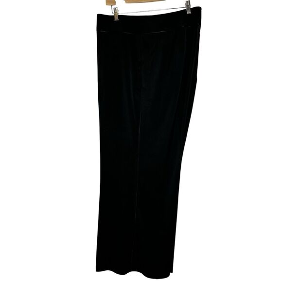 NEW Lane Bryant Wide Leg Pants Trousers Black Size 22 Satin Micro Stripe Dressy - Picture 3 of 10